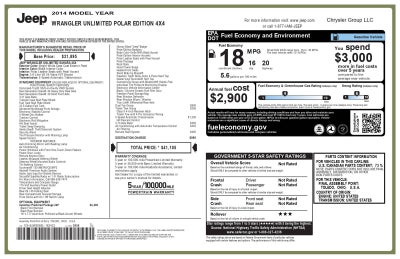 2014 Jeep Wrangler Unlimited Polar Edition
